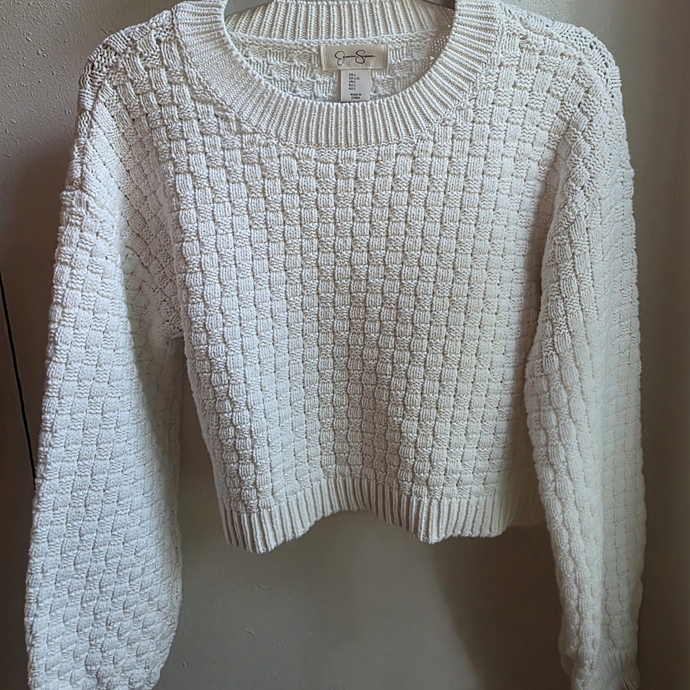 Jessica Simpson Cream Cable Knit Sweater